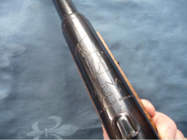 Mooi oud DIANA model 2 LUCHTPISTOOL werkend