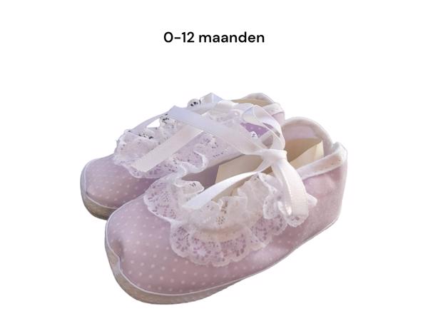 Junior Joy Babyschoenen Newborn Meisjes Paars/wit Met Stippe