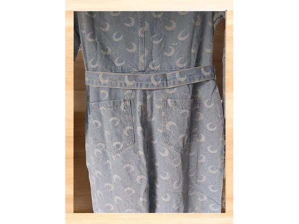 White Icy spijker jumpsuit maantjes blauw L