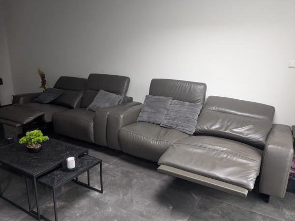 Bankstel electrisch en leer