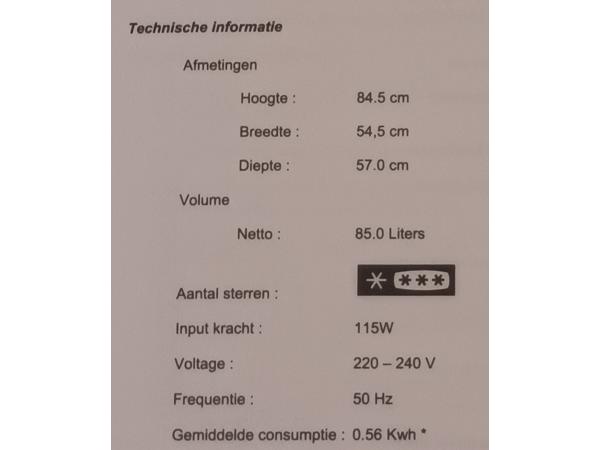 White Knight vriezer